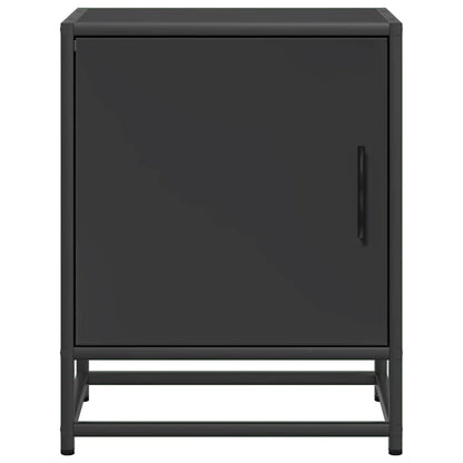 Comodino Nero 40x31x50 cm Legno Multistrato e Metallo - homemem39