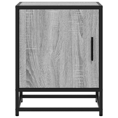 Comodini 2pz Grigio Sonoma 40x31x50cm Legno Multistrato Metallo - homemem39