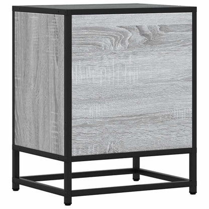 Comodini 2pz Grigio Sonoma 40x31x50cm Legno Multistrato Metallo - homemem39
