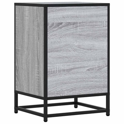 Comodino Grigio Sonoma 40x34,5x60 cm Legno Multistrato Metallo - homemem39