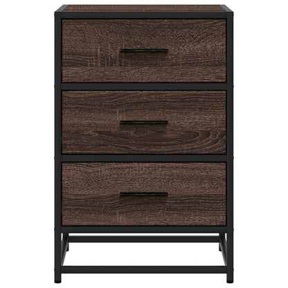 Comodino Rovere Marrone 40x34,5x60cm Legno Multistrato Metallo - homemem39