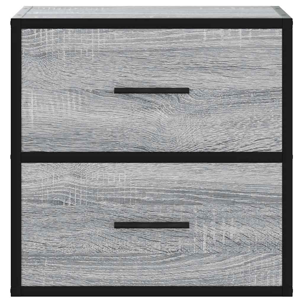 Comodino a Muro Grigio Sonoma 40x31x39,5 cm - homemem39