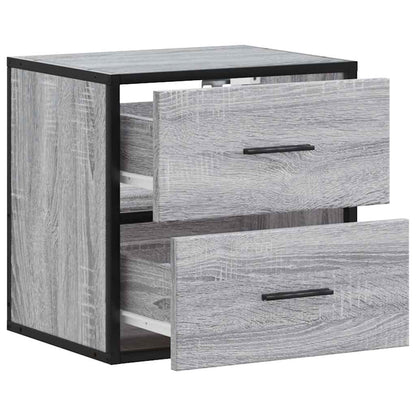 Comodino a Muro Grigio Sonoma 40x31x39,5 cm - homemem39