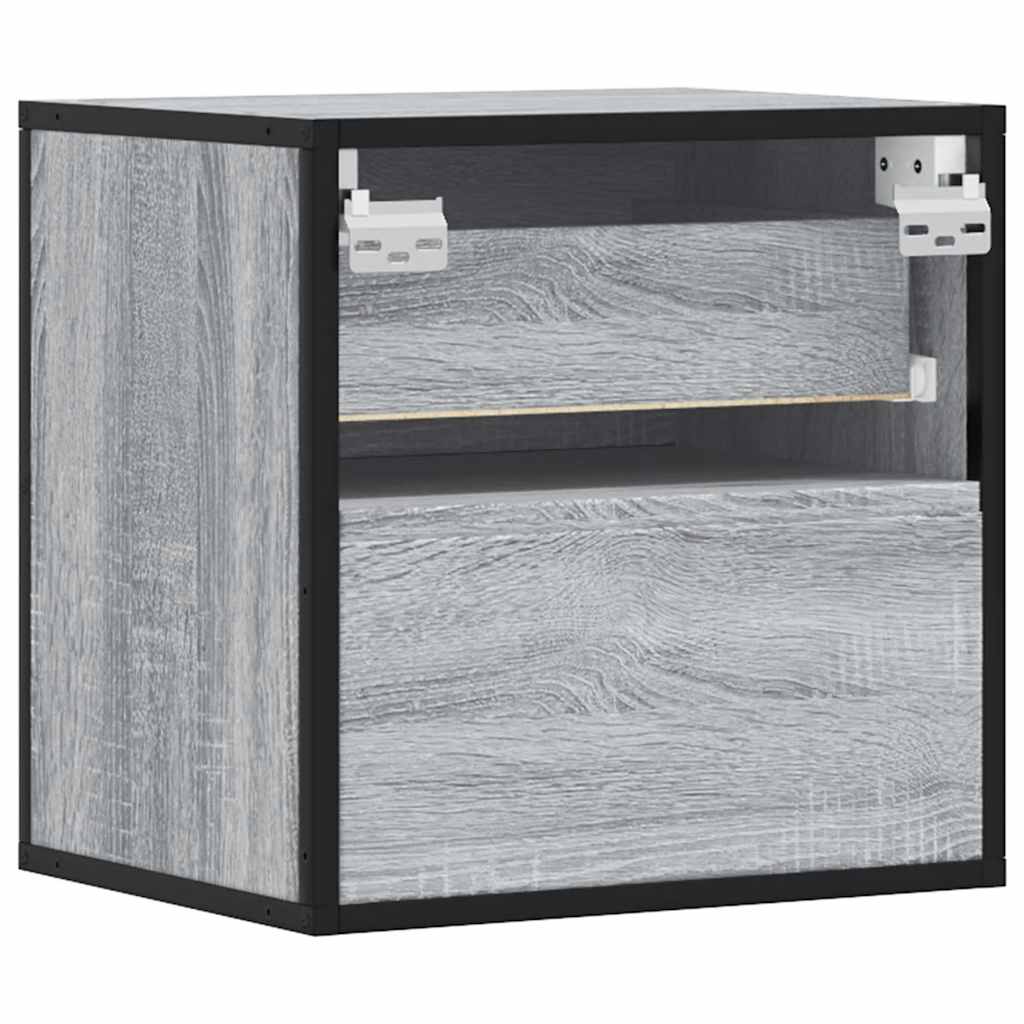 Comodini a Muro 2 pz Grigio Sonoma 40x31x39,5 cm - homemem39