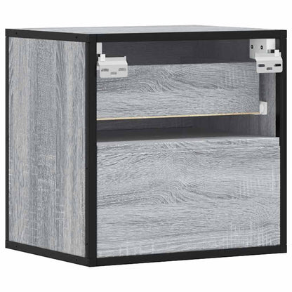 Comodini a Muro 2 pz Grigio Sonoma 40x31x39,5 cm - homemem39