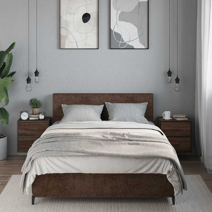 Comodini a Muro 2 pz Rovere Marrone 40x31x39,5 cm - homemem39