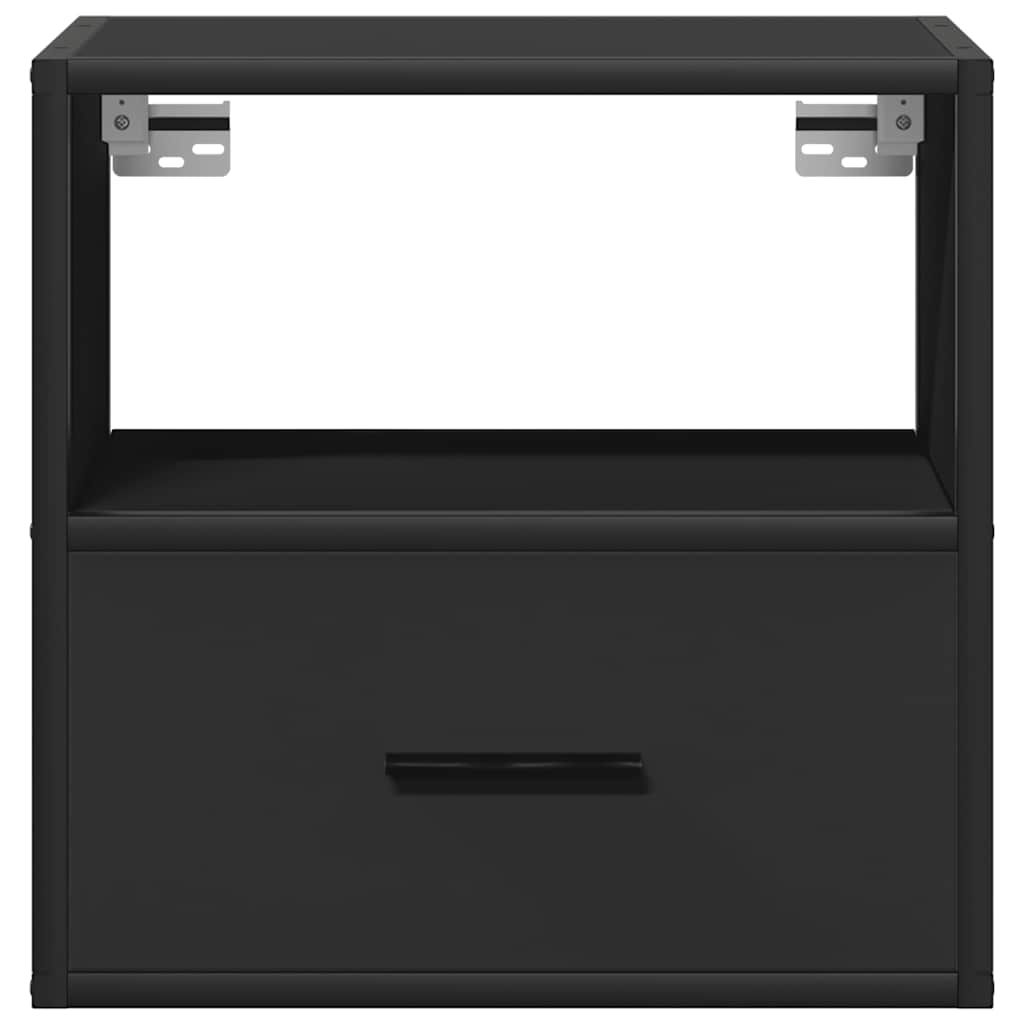 Comodini a Muro 2 pz Nero 40x31x39,5 cm - homemem39