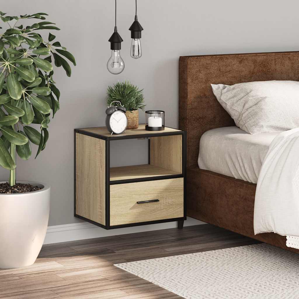 Comodino a Muro Rovere Sonoma 40x31x39,5 cm - homemem39