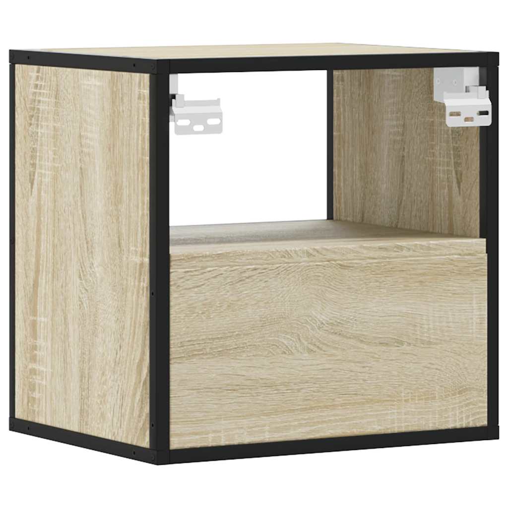 Comodini a Muro 2 pz Rovere Sonoma 40x31x39,5 cm - homemem39