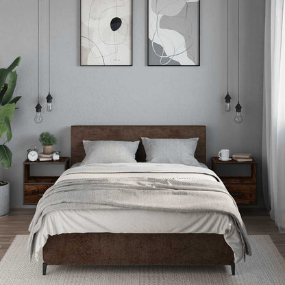 Comodini a Muro 2 pz Rovere Fumo 40x31x39,5 cm - homemem39