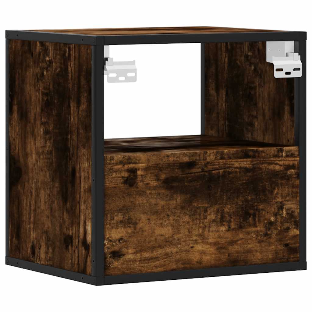 Comodini a Muro 2 pz Rovere Fumo 40x31x39,5 cm - homemem39