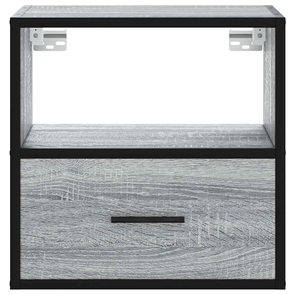 Comodini a Muro 2 pz Grigio Sonoma 40x31x39,5 cm - homemem39