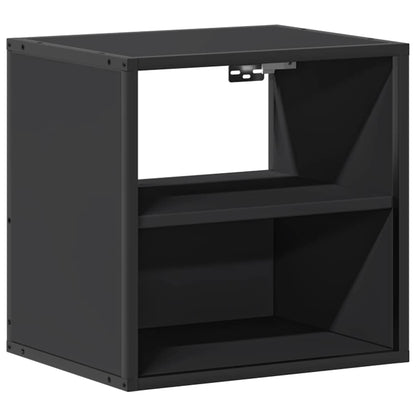 Comodino a Muro Nero 40x31x39,5 cm