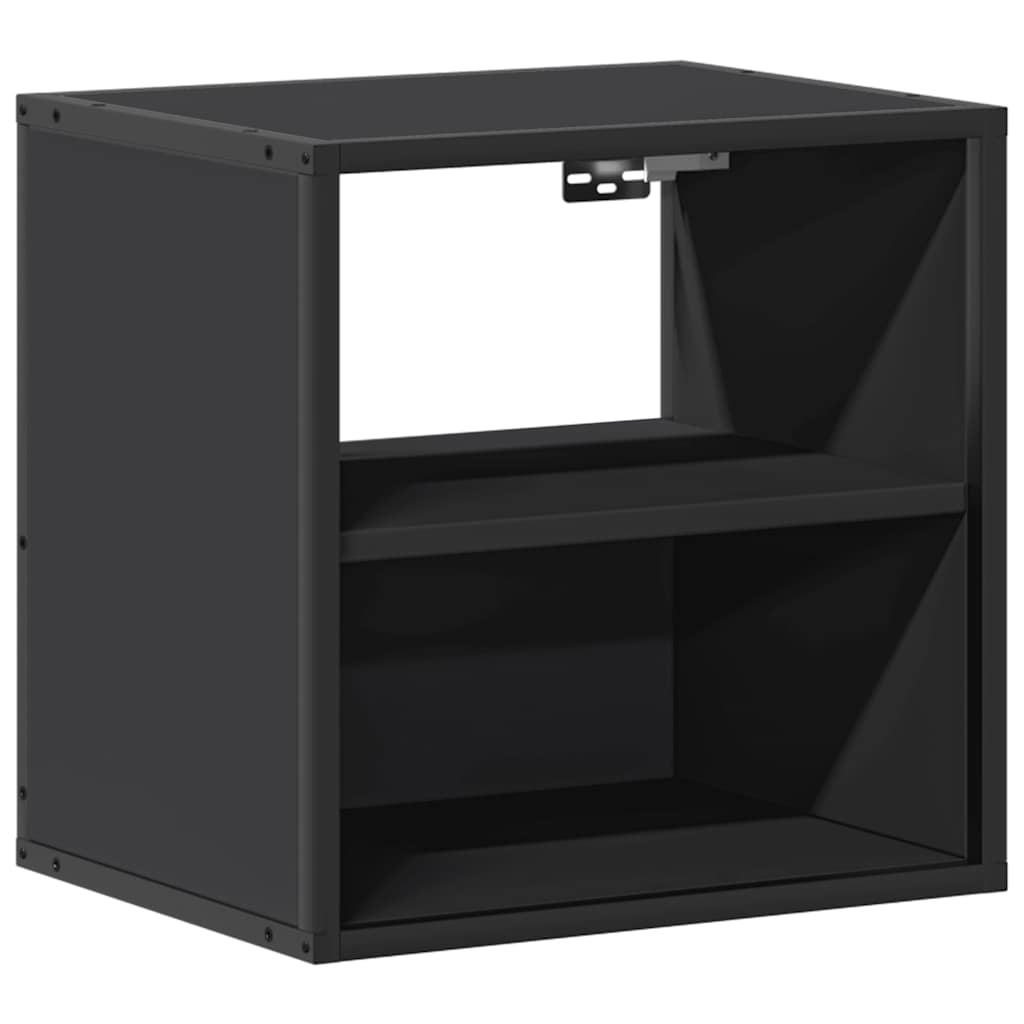 Comodini a Muro 2 pz Nero 40x31x39,5 cm - homemem39