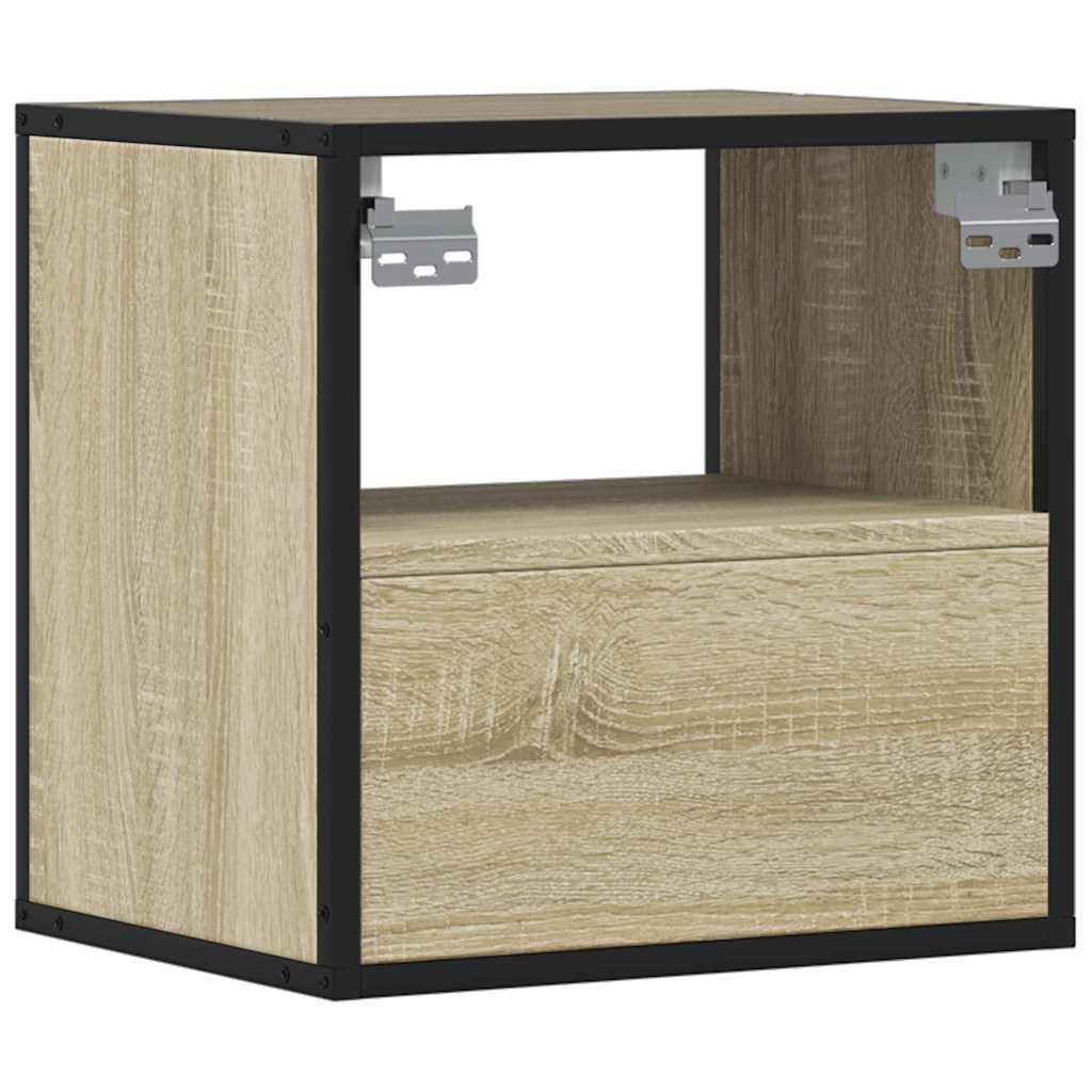 Comodini a Muro 2 pz Rovere Sonoma 40x31x39,5 cm - homemem39