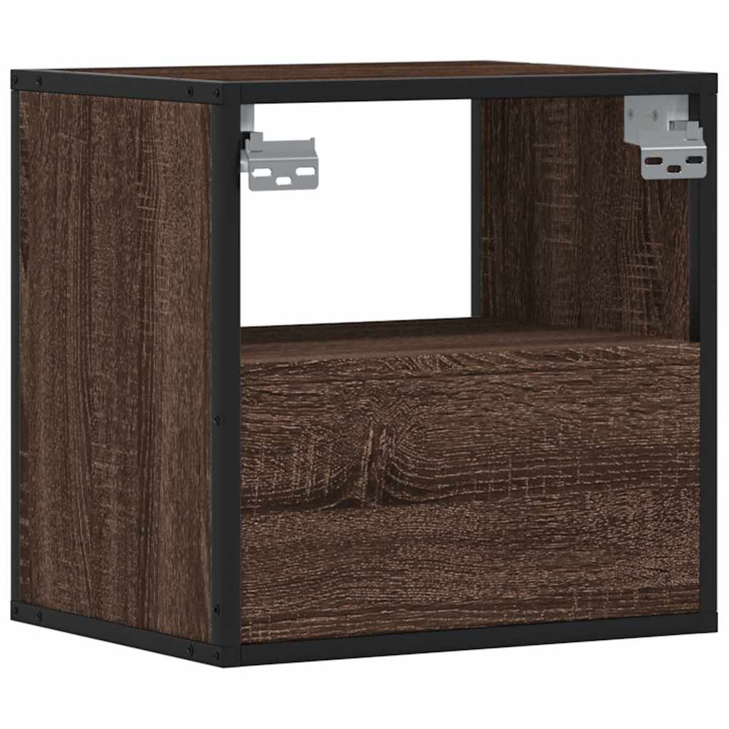 Comodino a Muro Rovere Marrone 40x31x39,5 cm - homemem39
