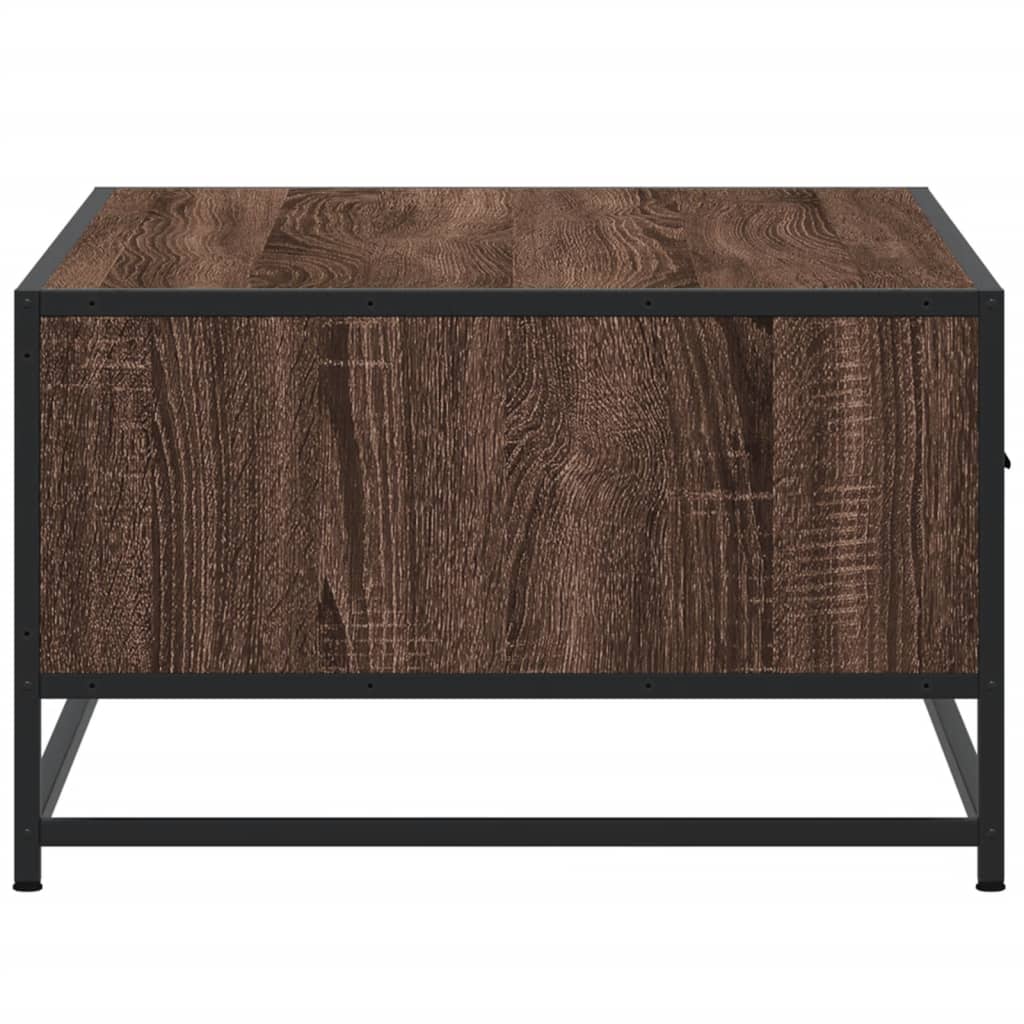 Tavolino Rovere Marrone 90x57x35 cm Legno Multistrato e Metallo | homemem39