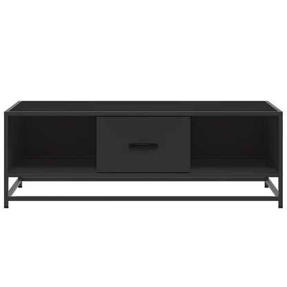 Tavolino Salotto Nero 100x57x35 cm in Truciolato e Metallo | homemem39