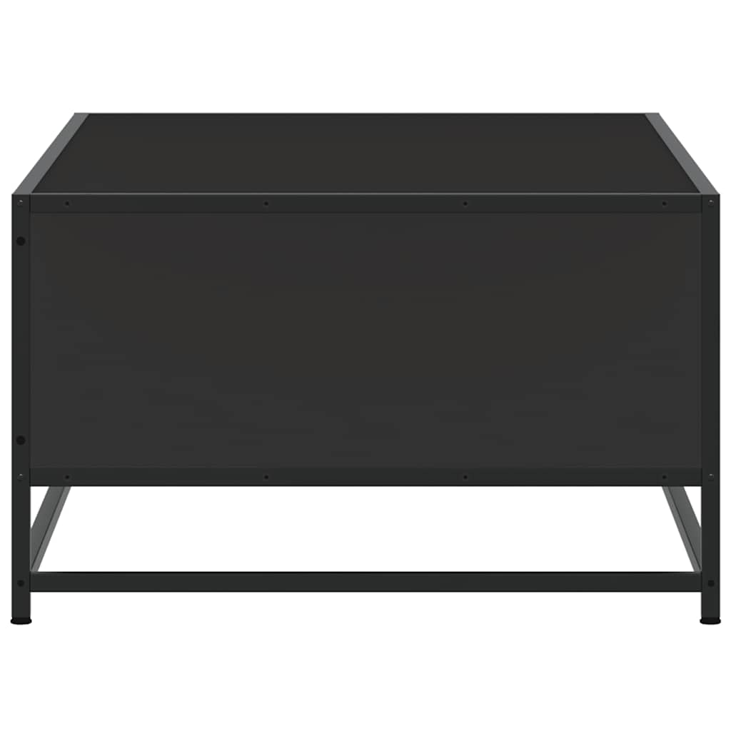 Tavolino Salotto Nero 100x57x35 cm in Truciolato e Metallo | homemem39