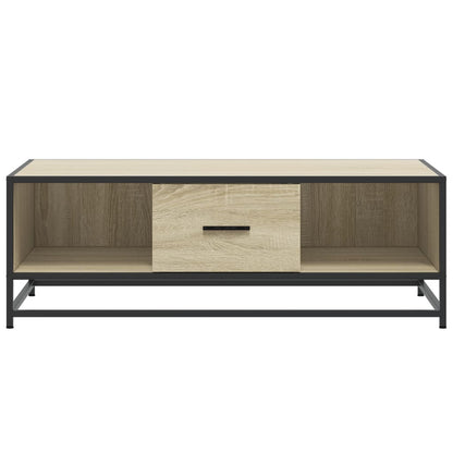 Tavolino Rovere Sonoma 100x57x35 cm Legno Multistrato Metallo | homemem39