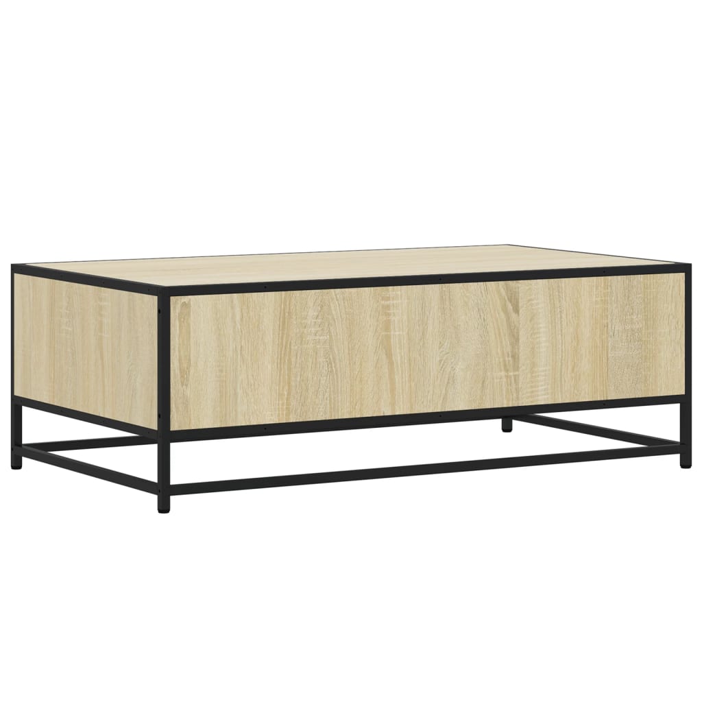Tavolino Rovere Sonoma 100x57x35 cm Legno Multistrato Metallo | homemem39