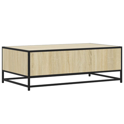 Tavolino Rovere Sonoma 100x57x35 cm Legno Multistrato Metallo | homemem39