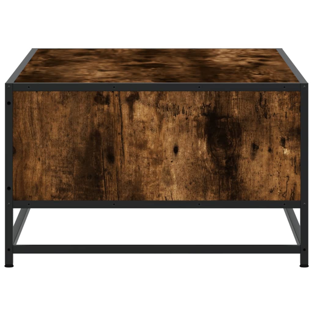 Tavolino Rovere Fumo 100x57x35cm in Legno Multistrato e Metallo | homemem39