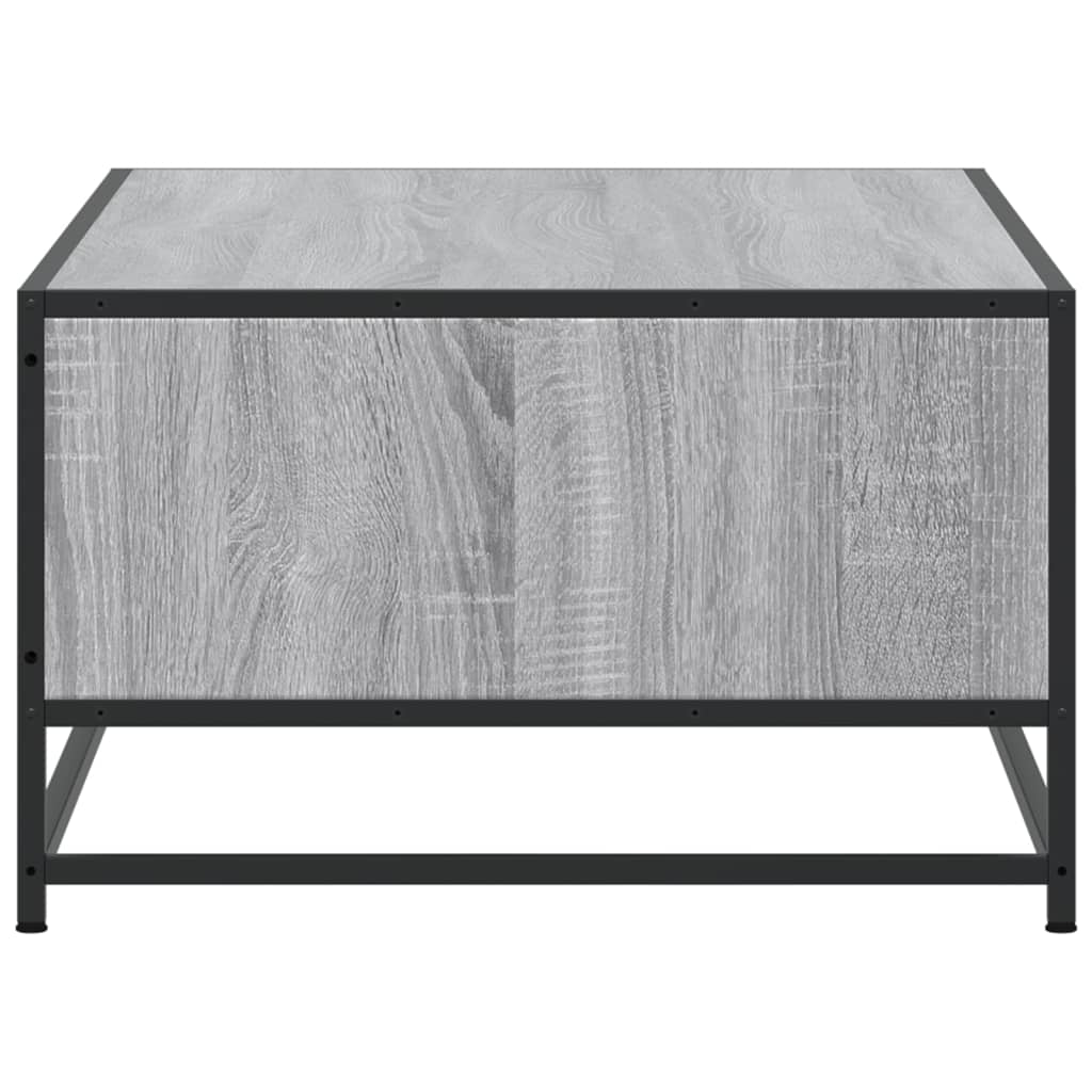 Tavolino Grigio Sonoma 100x57x35 cm Legno Multistrato e Metallo | homemem39