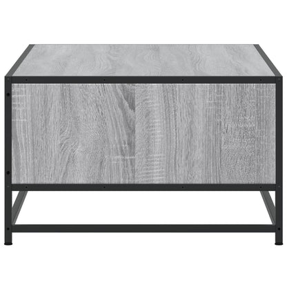 Tavolino Grigio Sonoma 100x57x35 cm Legno Multistrato e Metallo