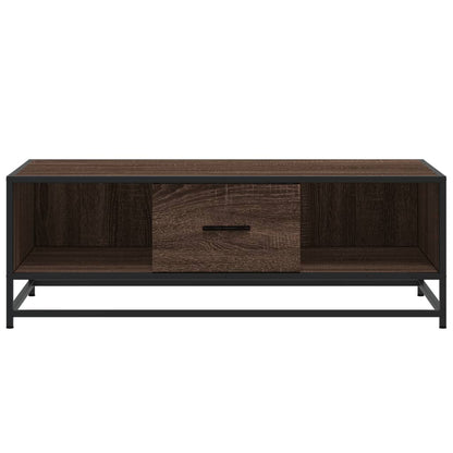 Tavolino Rovere Marrone 100x57x35 cm Legno Multistrato Metallo | homemem39