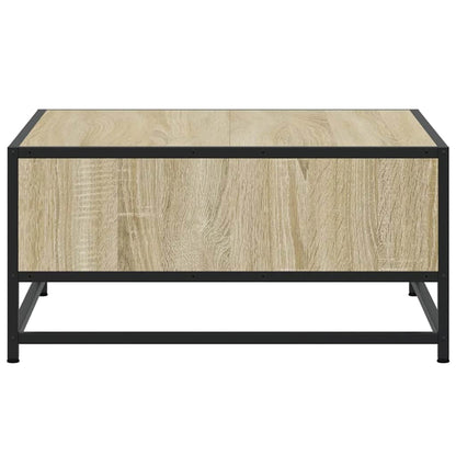 Tavolino Salotto Sonoma 60,5x60,5x30 cm in Truciolato e Metallo | homemem39