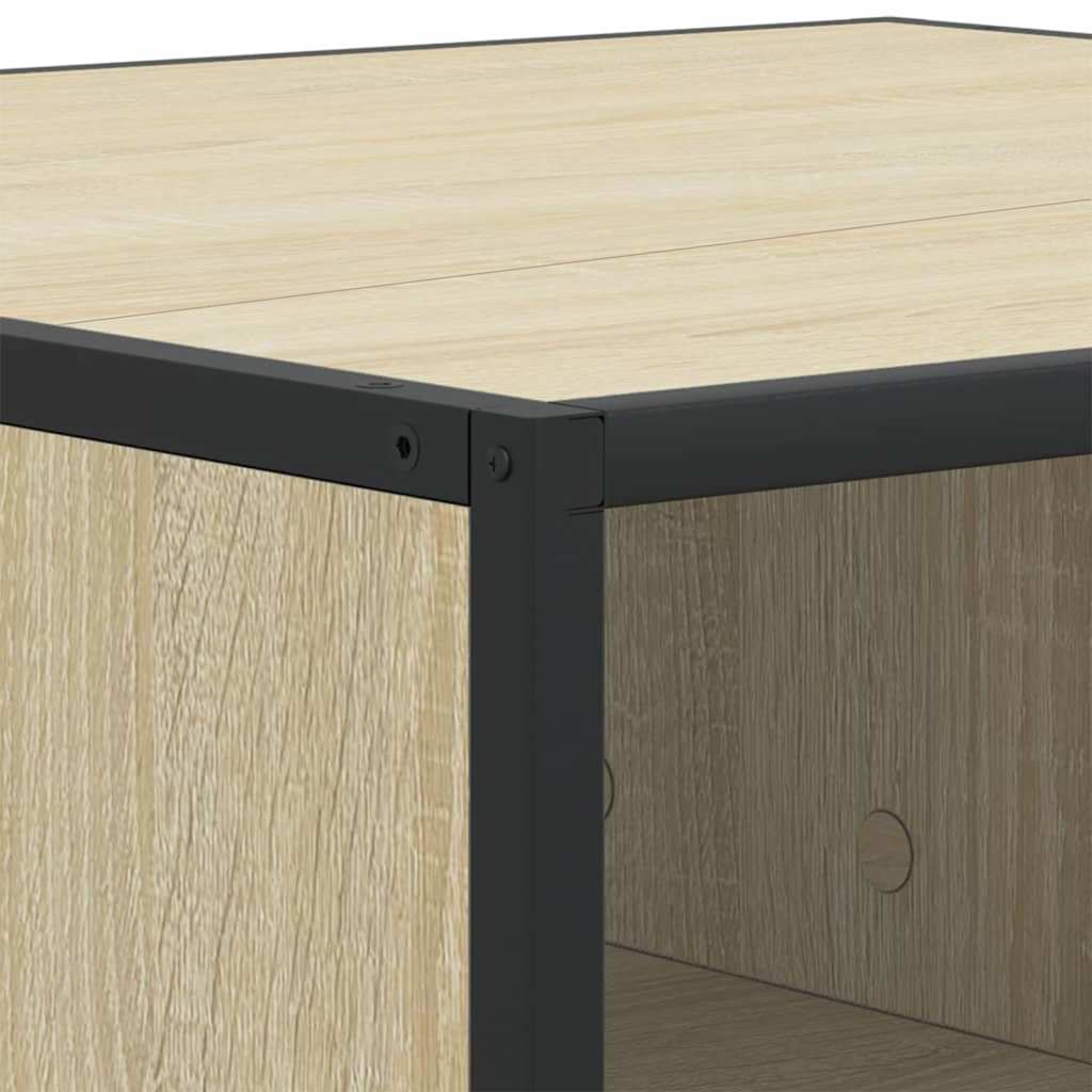 Tavolino Salotto Sonoma 60,5x60,5x30 cm in Truciolato e Metallo | homemem39