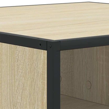 Tavolino Salotto Sonoma 60,5x60,5x30 cm in Truciolato e Metallo | homemem39
