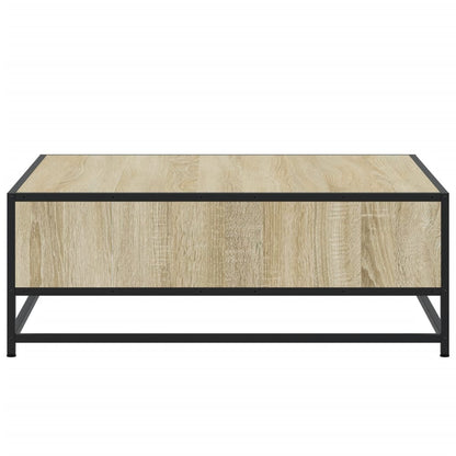 Tavolino Rovere Sonoma 80x80x30 cm in Truciolato e Metallo | homemem39