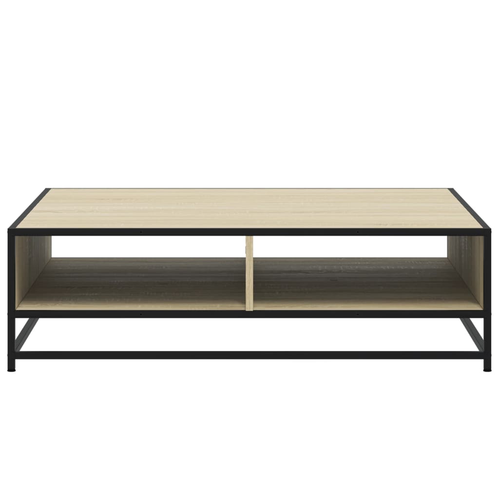 Tavolino Rovere Sonoma 100x100x30 cm in Truciolato e Metallo | homemem39