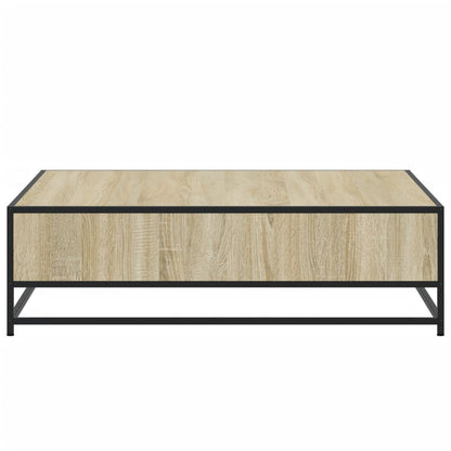 Tavolino Rovere Sonoma 100x100x30 cm in Truciolato e Metallo | homemem39