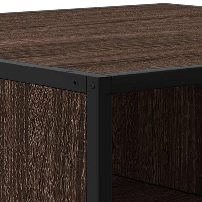 Tavolino Rovere Marrone 100x100x30 cm in Truciolato e Metallo | homemem39