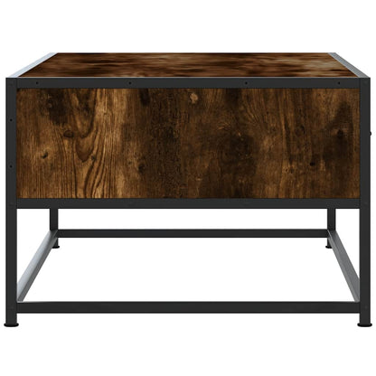 Tavolino Salotto Rovere Fumo 100x50x35 cm Multistrato e Metallo | homemem39