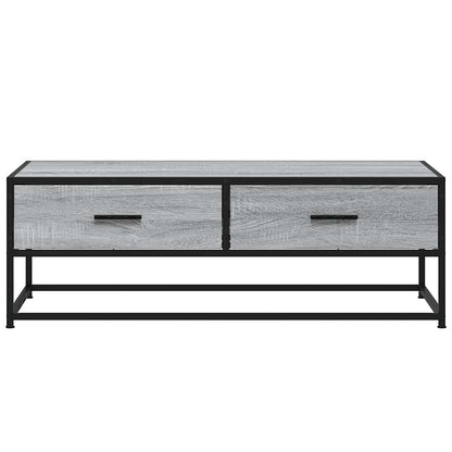 Tavolino Salotto Grigio Sonoma 100x50x35cm Multistrato Metallo | homemem39