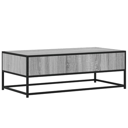 Tavolino Salotto Grigio Sonoma 100x50x35cm Multistrato Metallo | homemem39
