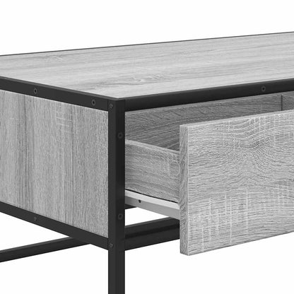 Tavolino Salotto Grigio Sonoma 100x50x35cm Multistrato Metallo | homemem39