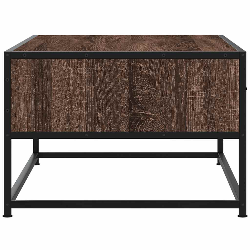 Tavolino Salotto Rovere Marrone 100x50x35cm Multistrato Metallo | homemem39