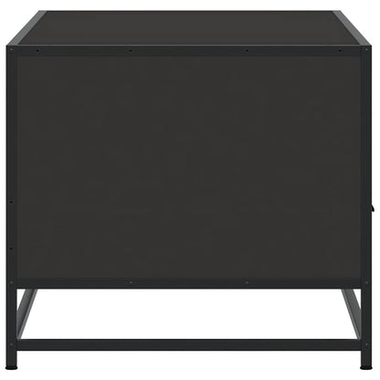 Tavolino Salotto Nero 100x50x45 cm Legno Multistrato e Metallo | homemem39
