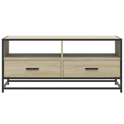 Tavolino Rovere Sonoma 100x50x45 cm Legno Multistrato e Metallo | homemem39