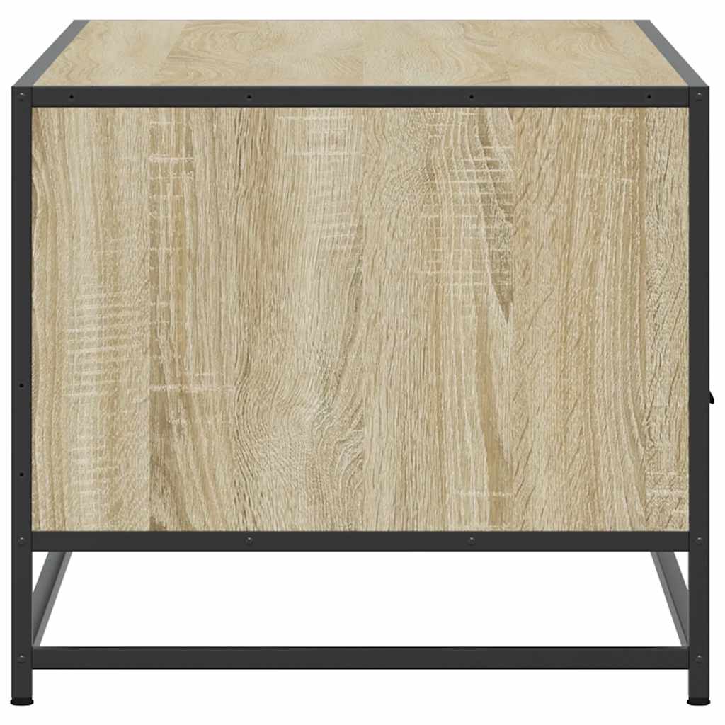 Tavolino Rovere Sonoma 100x50x45 cm Legno Multistrato e Metallo | homemem39
