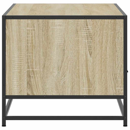 Tavolino Rovere Sonoma 100x50x45 cm Legno Multistrato e Metallo | homemem39