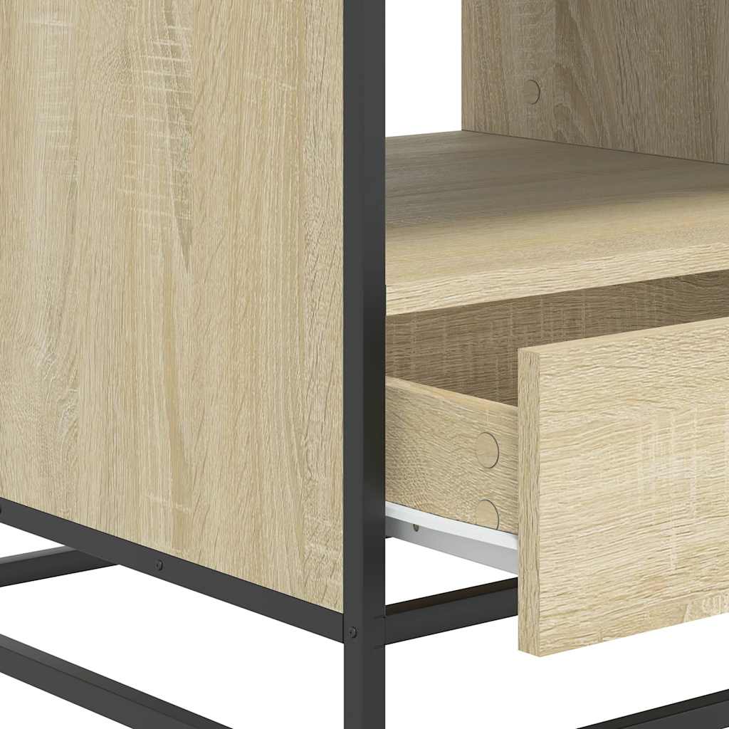 Tavolino Rovere Sonoma 100x50x45 cm Legno Multistrato e Metallo | homemem39