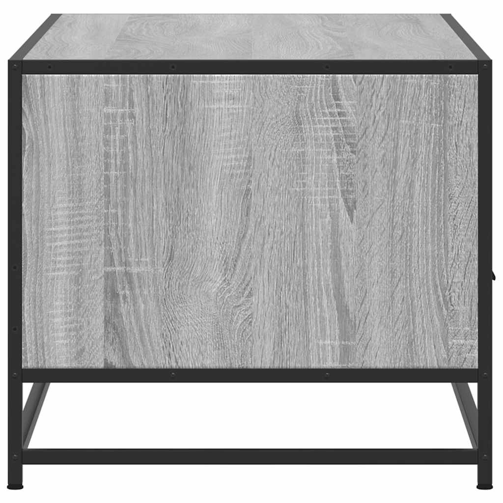 Tavolino Grigio Sonoma 100x50x45 cm Legno Multistrato e Metallo | homemem39