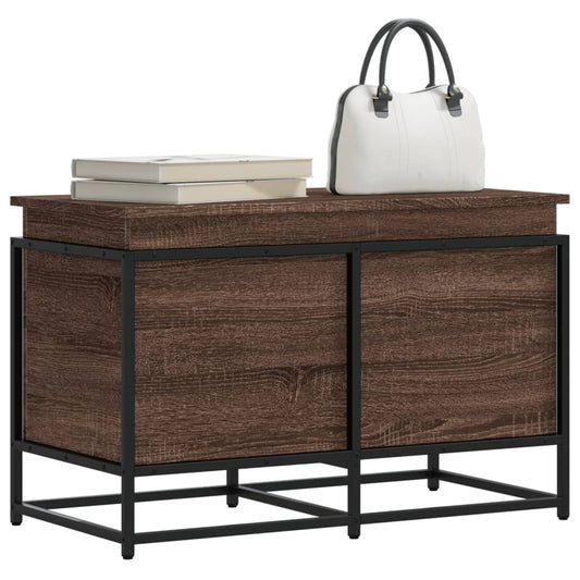 Contenitore con Coperchio Rovere Marrone 80x40x51,5 Truciolato - homemem39