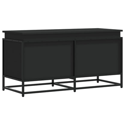 Contenitore con Coperchio Nero 100x40x51,5 cm in Truciolato - homemem39